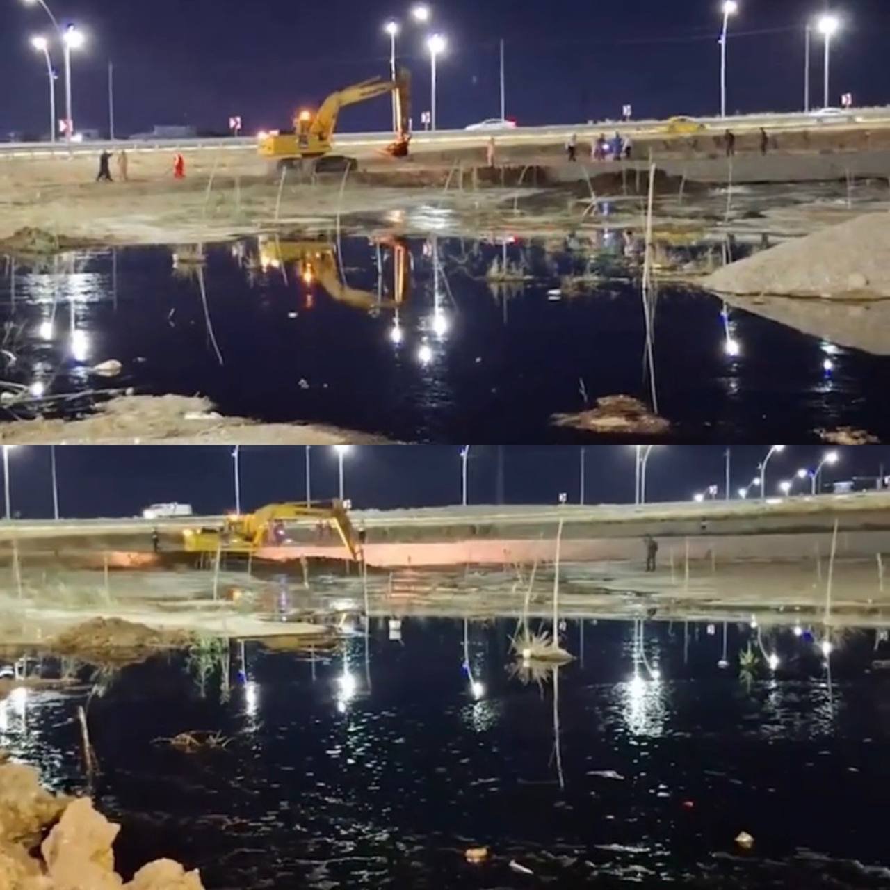 بسبب تهالك أحد الأنابيب النفطية في محافظة كركوك، تسرب النفط الأسود على الطريق الرابط مع محافظة  السليمانية.