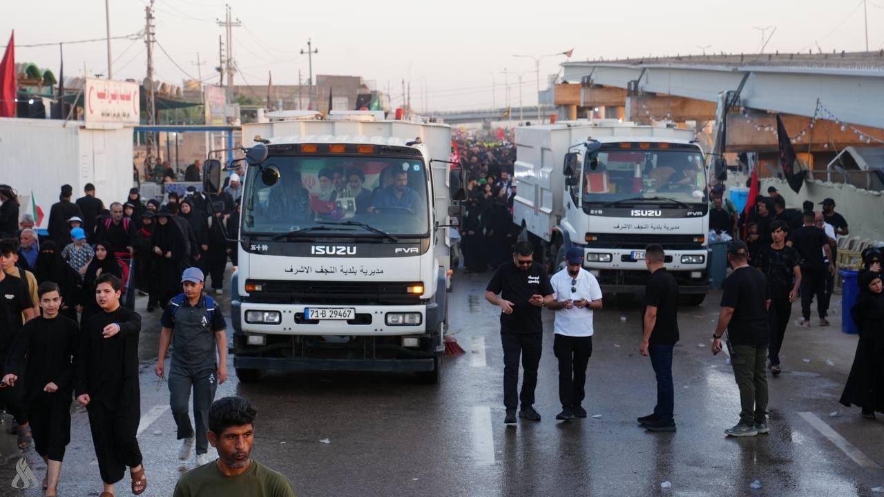 بـ 2000 عامل و300 آلية.. استنفار خدمي واسع في النجف الأشرف للزيارة الأربعينية