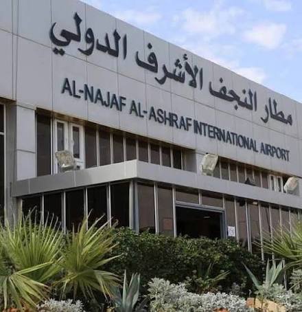 مطار النجف: إجمالي الرحلات القادمة والمغادرة بلغ 553 رحلة منذ بداية شهر صفر